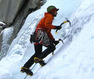 Aai Guide Andrew Yasso Leads An Ice Route In Lee Vining 