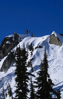 There are a number of minor summits in the Mount Baker backcountry that can be climbed by snowshoers