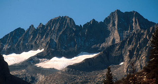 The jagged ridgeline of the Middle Palisade.