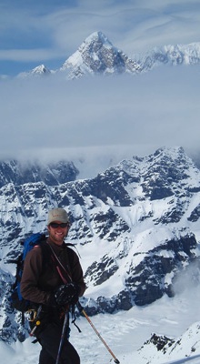 AAI guide Ben Traxler in the heart of the St. Elias Range.